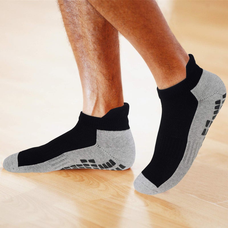 JHM No Show Short Cut Low Cut Anti Slip Non Slip,Non Skid Slipper Hospital,Sport,Athletic Socks with grips - Image 5